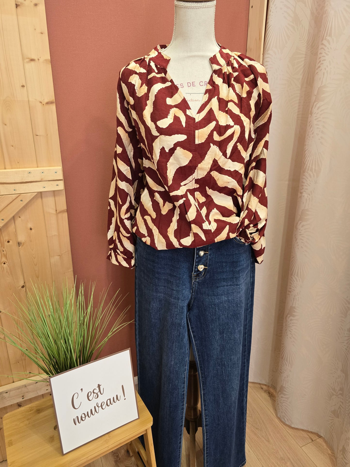 BLOUSE ZAINA BORDEAUX