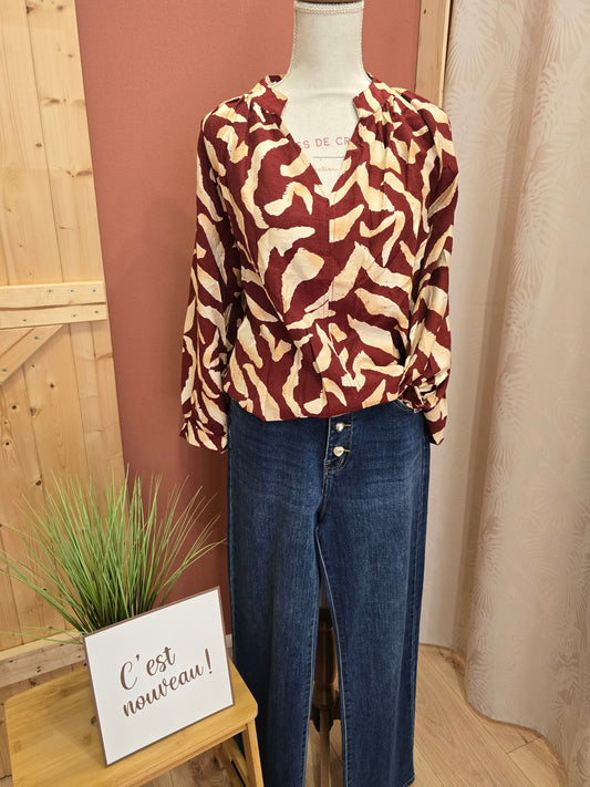 BLOUSE ZAINA BORDEAUX