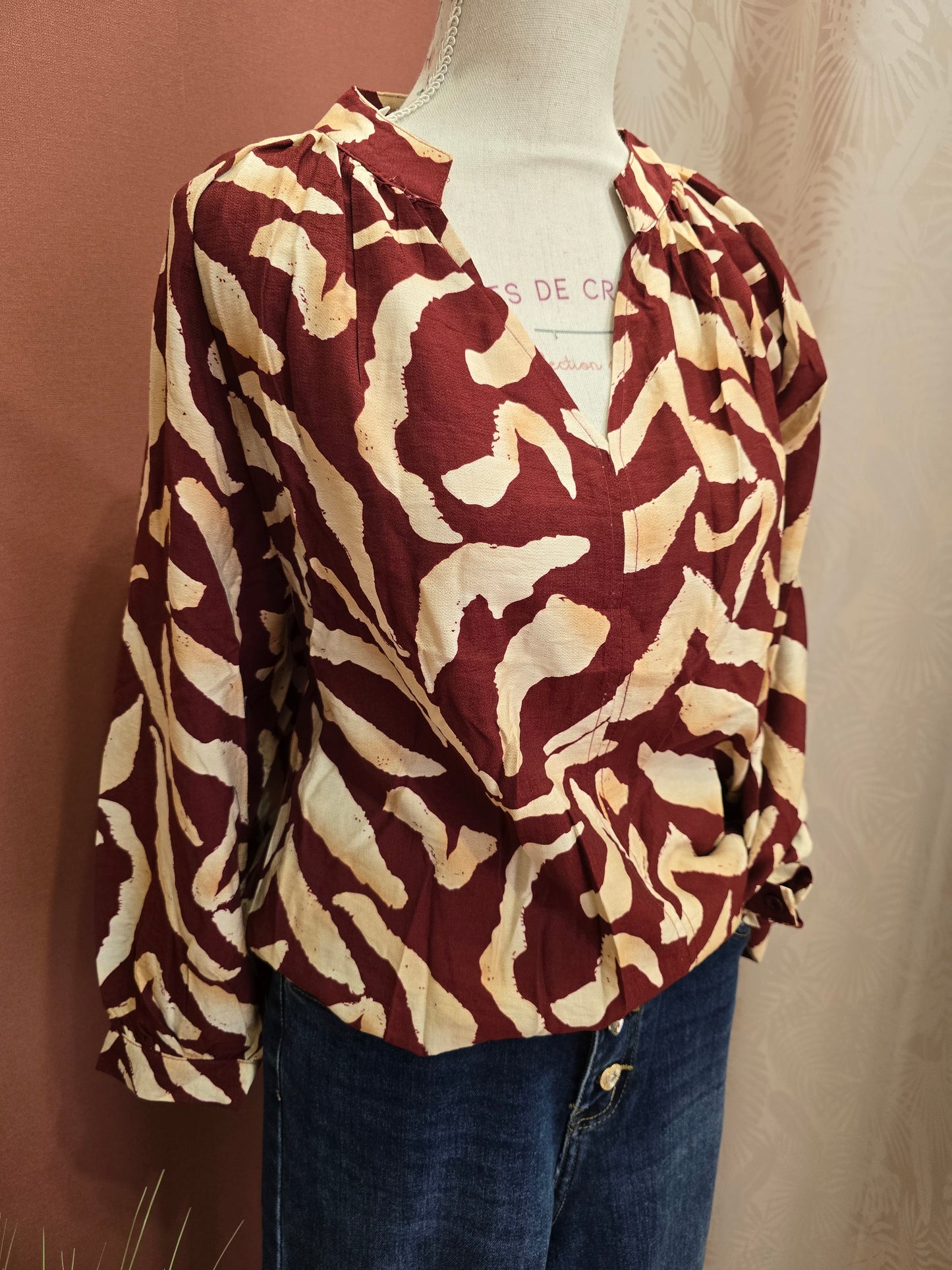 BLOUSE ZAINA BORDEAUX