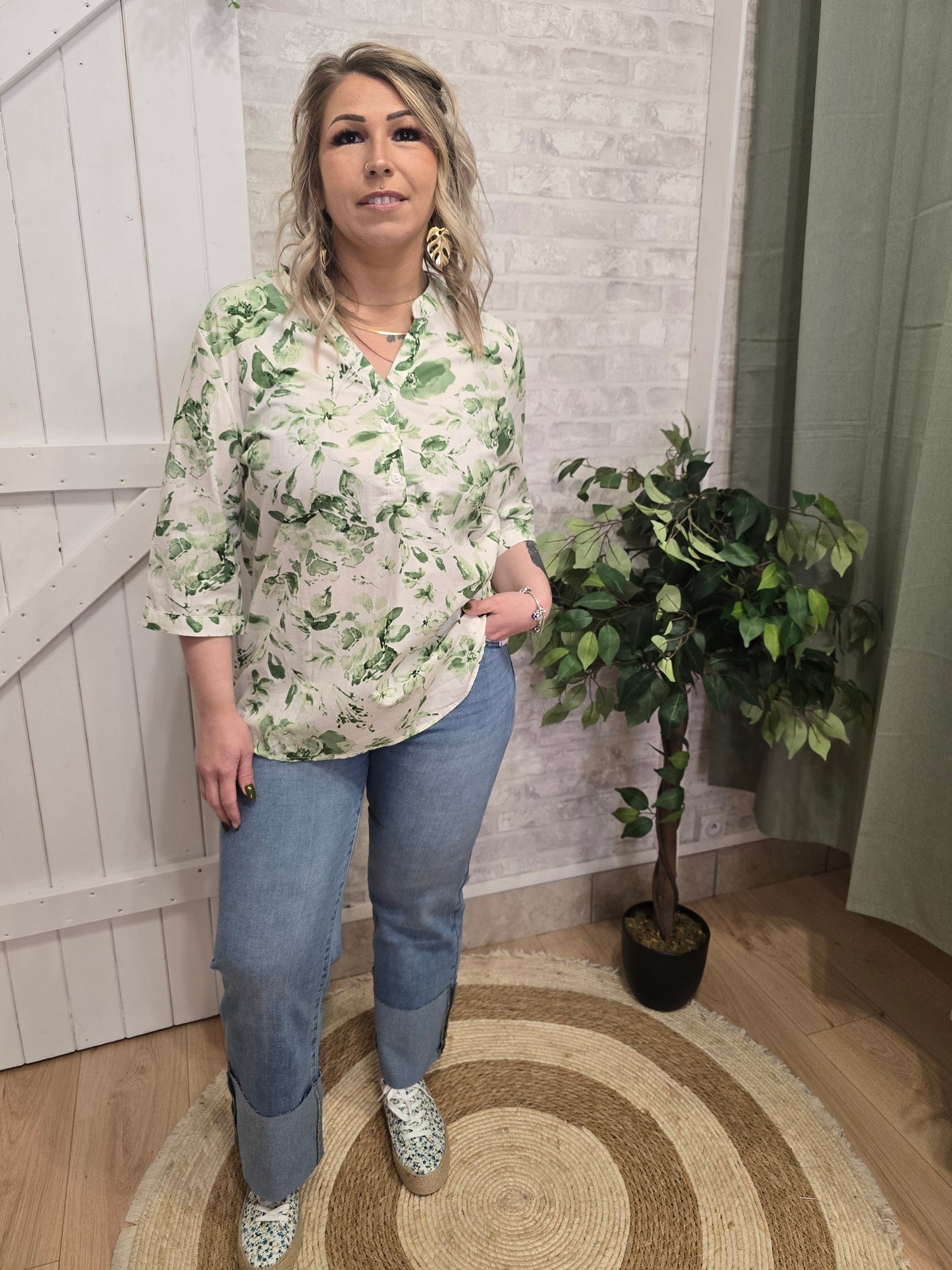 BLOUSE FEUILLE