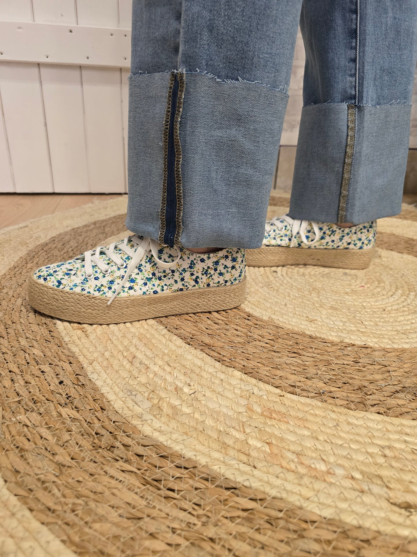 BASKET FLEUR BLEU
