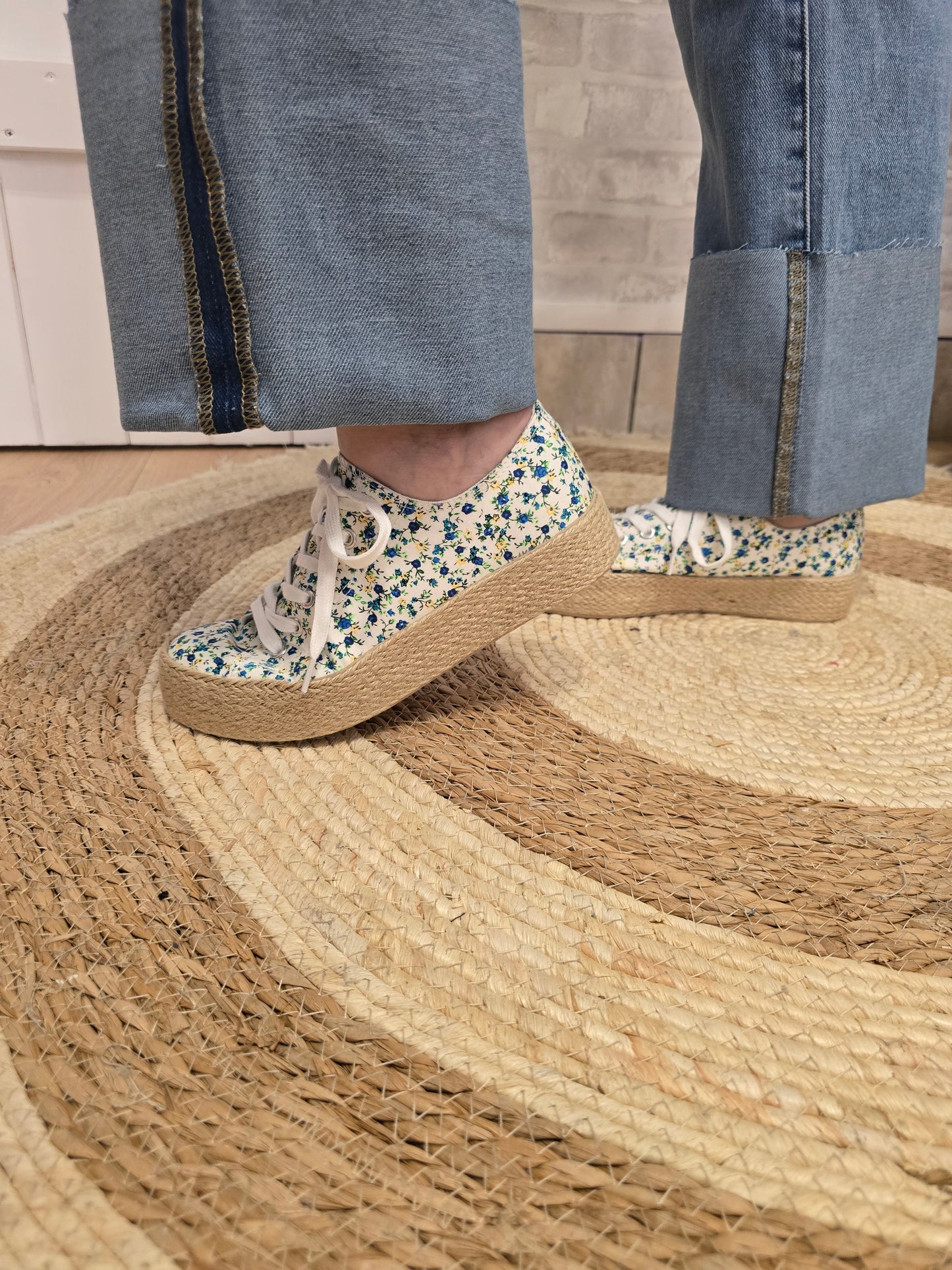 BASKET FLEUR BLEU