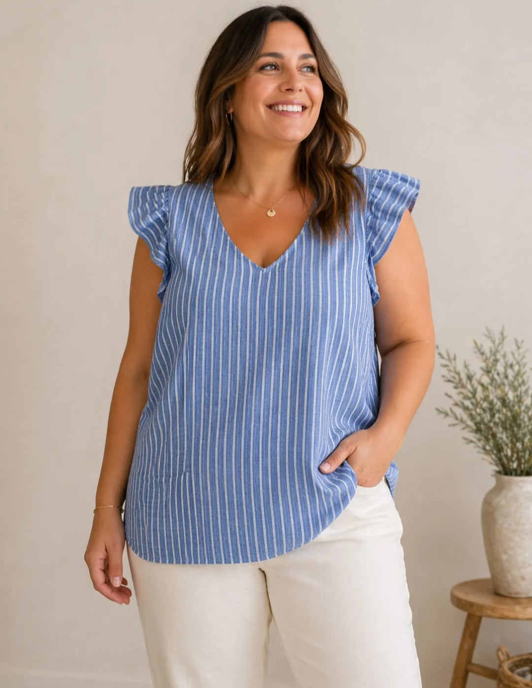 TOP PAULINE BLEU